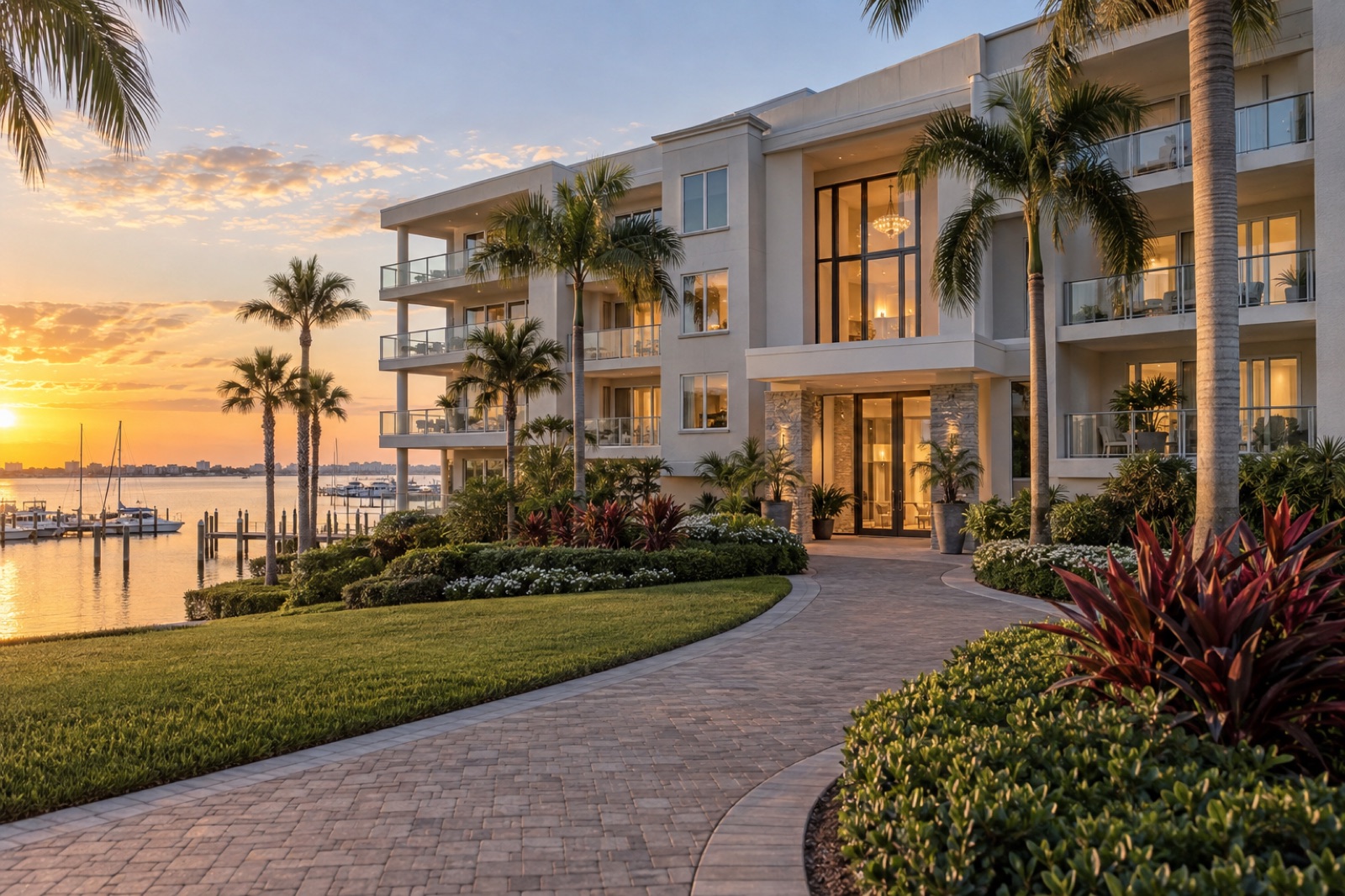 Original synthetic rendering for Top-floor condominium with panoramic water views